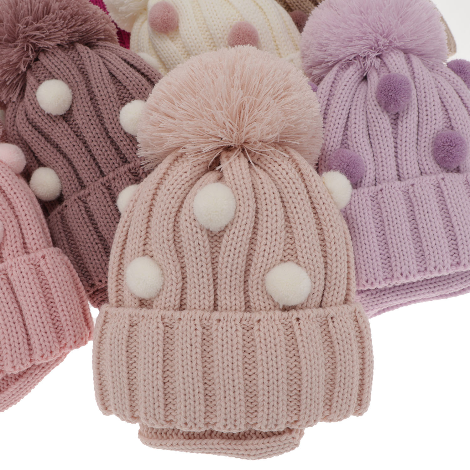 Meisjes winter set, wrzosowy, met garen pompon, Hekate