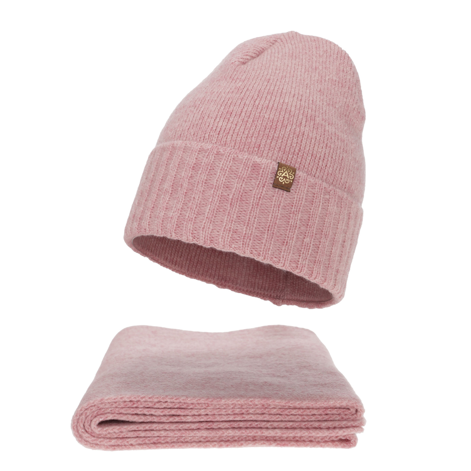 Naisten talvisetti: pipo ja huivi, punainen, Shasta