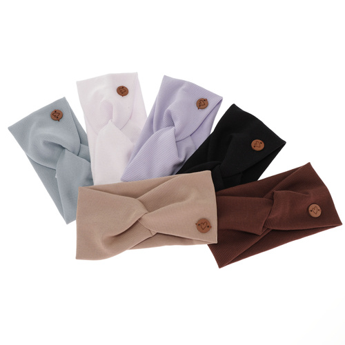 Meisjes herfst/lente hoofdband, beige, katoenen, Kasjana