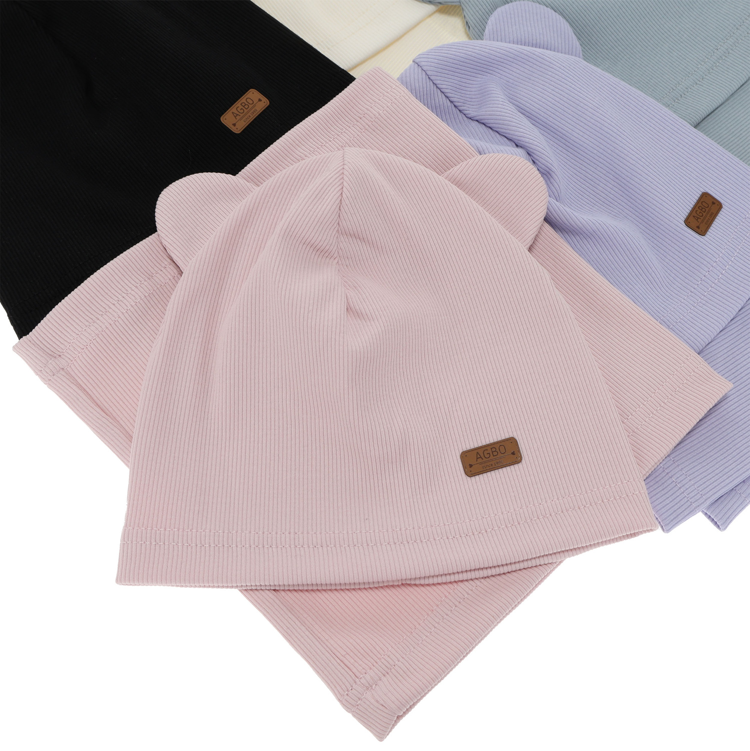 Tyttöjen syys/kevät setti: pipo ja putkihuivi, puuvillainen, musta Georgea