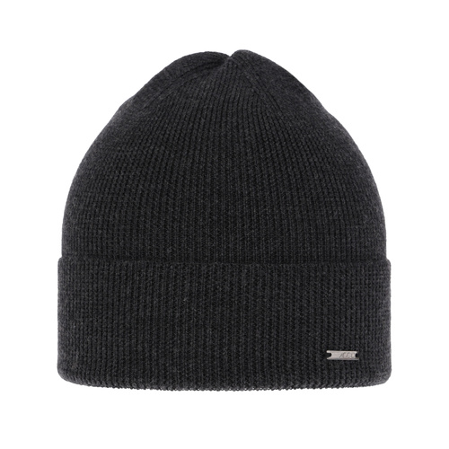 Heren winter/herfst muts, donkergrijs, 100% merinovilla, Memfis