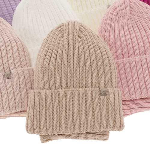 Meisjes winter set muts en buissjaal, roze, Mitti