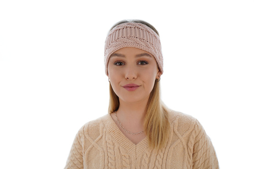 Dames winter hoofdband, creme, Bera