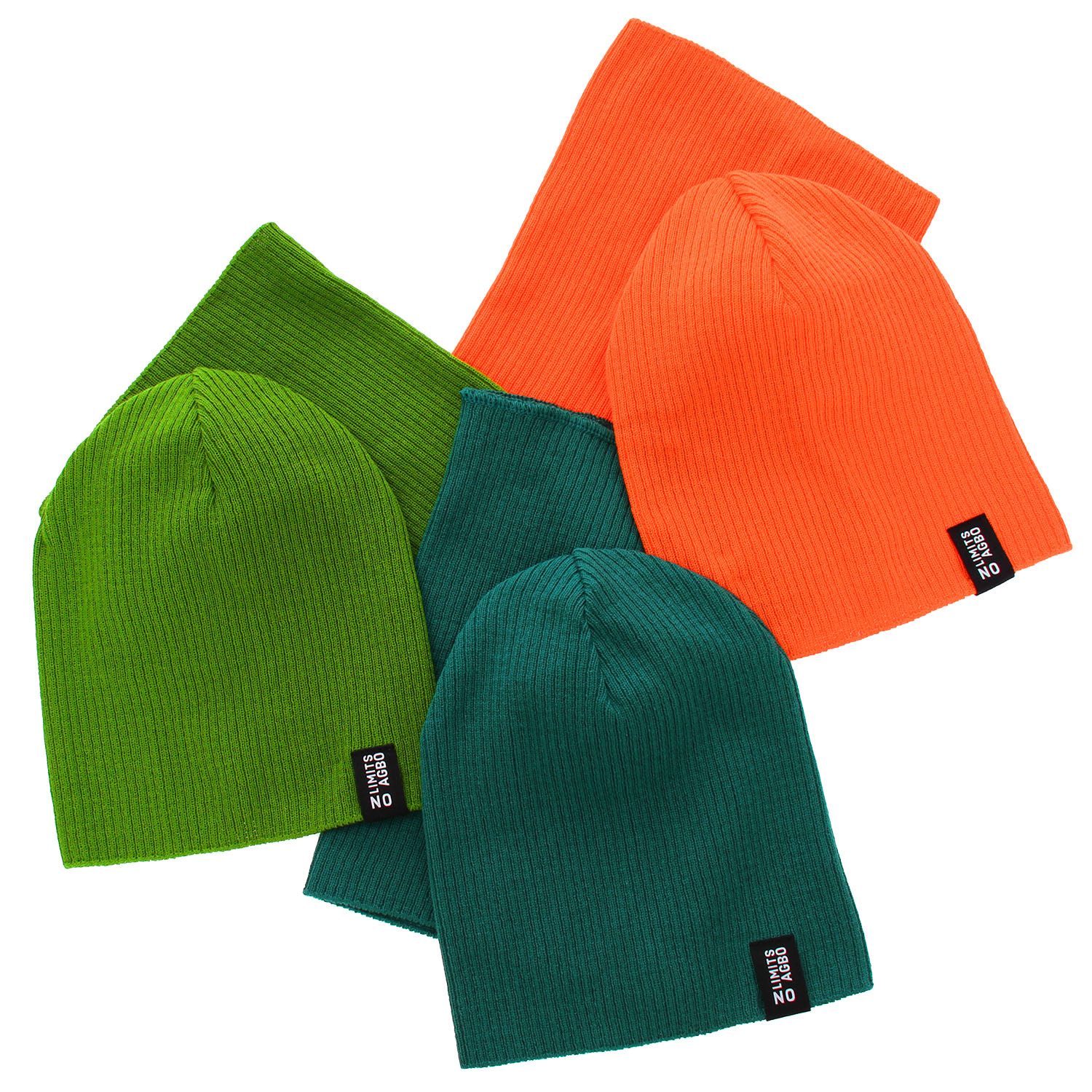 Kinder herfst/lente set muts en buissjaal, puuvillalla, Oranje, Tunis