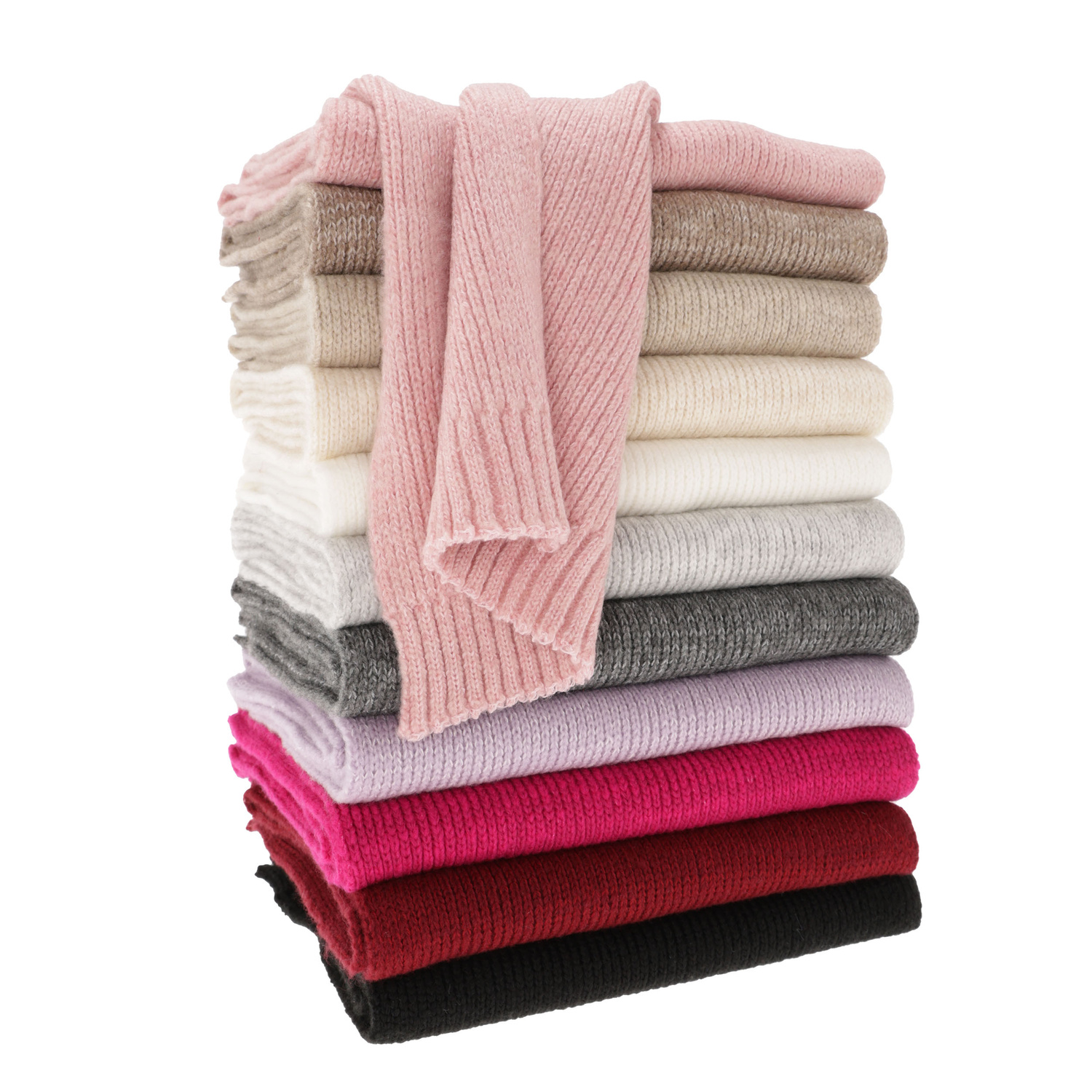 Dames wintersjaal, beige, wollen, Loretta