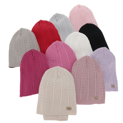 Tyttöjen syys/kevät setti: pipo ja putkihuivi, musta, puuvillalla, Ordesa