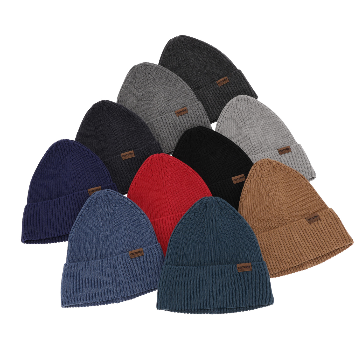 Heren wintermuts, puuvillalla, zwart, Moss