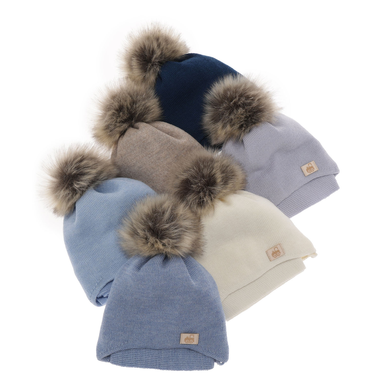 Jongens winter set, lichtblauw, met merinowol, met bindkoorden, Anastazy