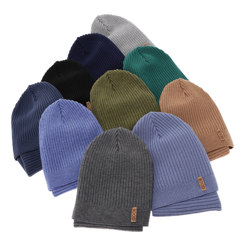 Jongens herfst/lente set muts en buissjaal, groen, 100% Merino Wol, Chester