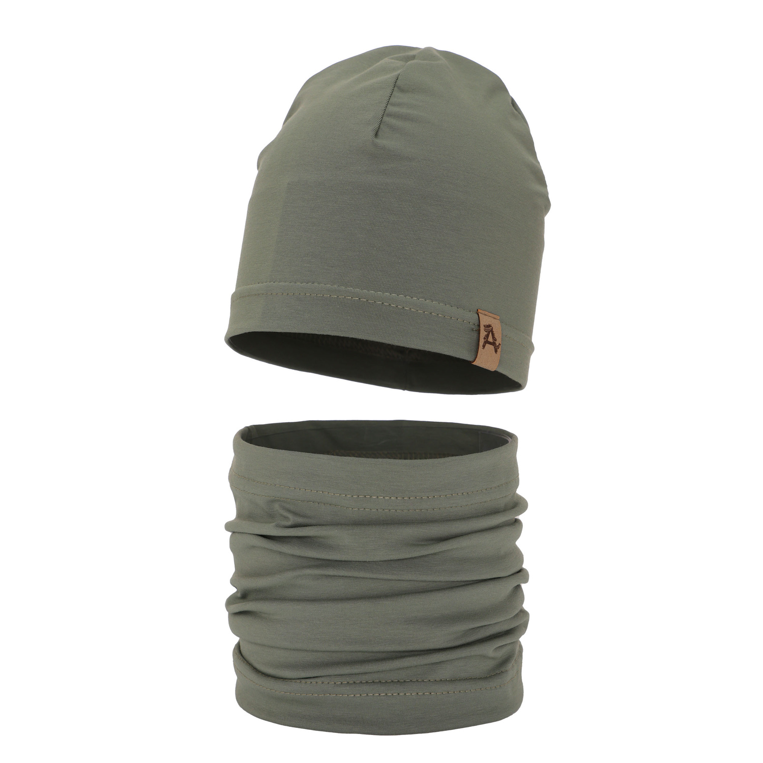 Jongens herfst/lente set muts en buissjaal, groen, Griffin