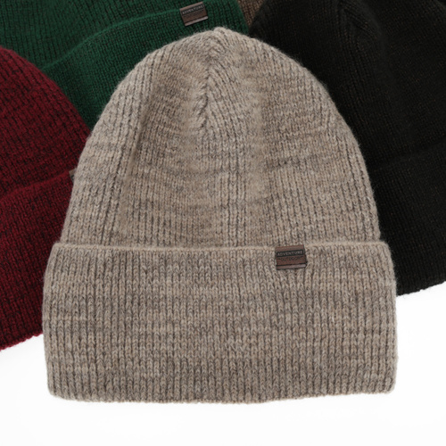 Miesten talvipipo, musta, merinovillalla, Korins