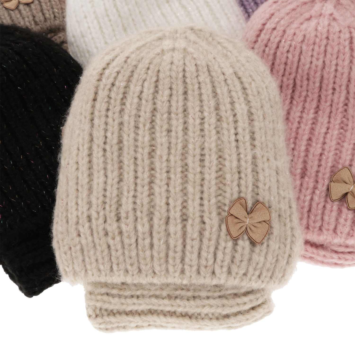 Meisjes winter set muts en buissjaal, beige, Ingrid