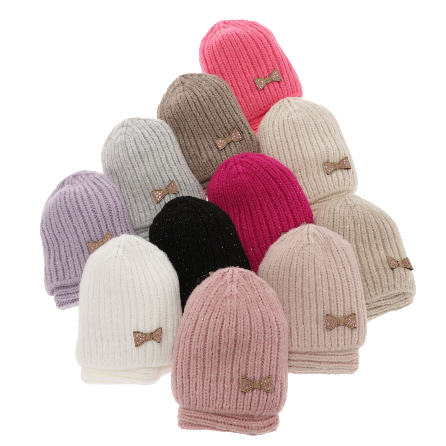 Meisjes winter set muts en buissjaal, paars, Ingrid