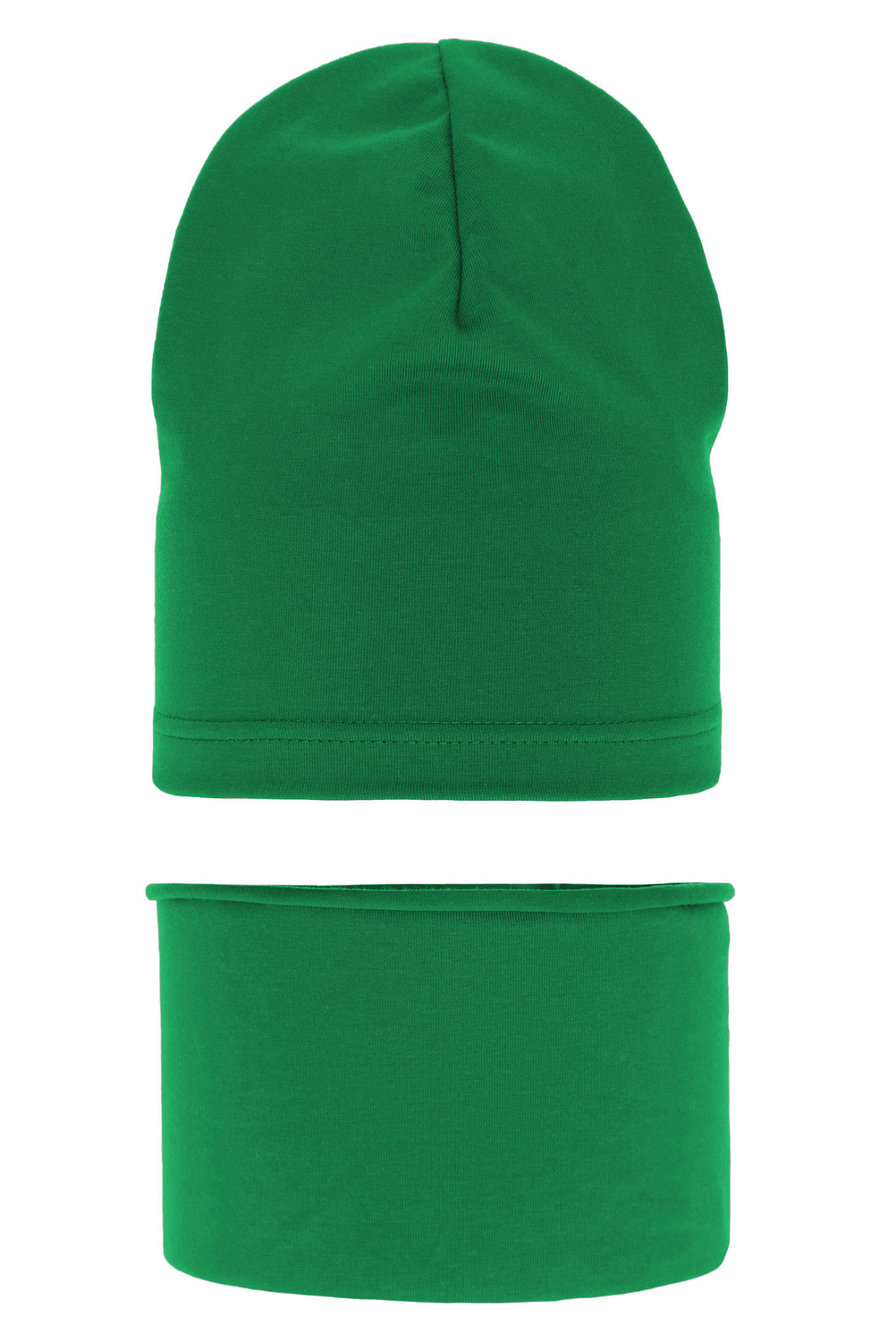 Jongens herfst/lente set muts en buissjaal, groen, katoenen, Hazel