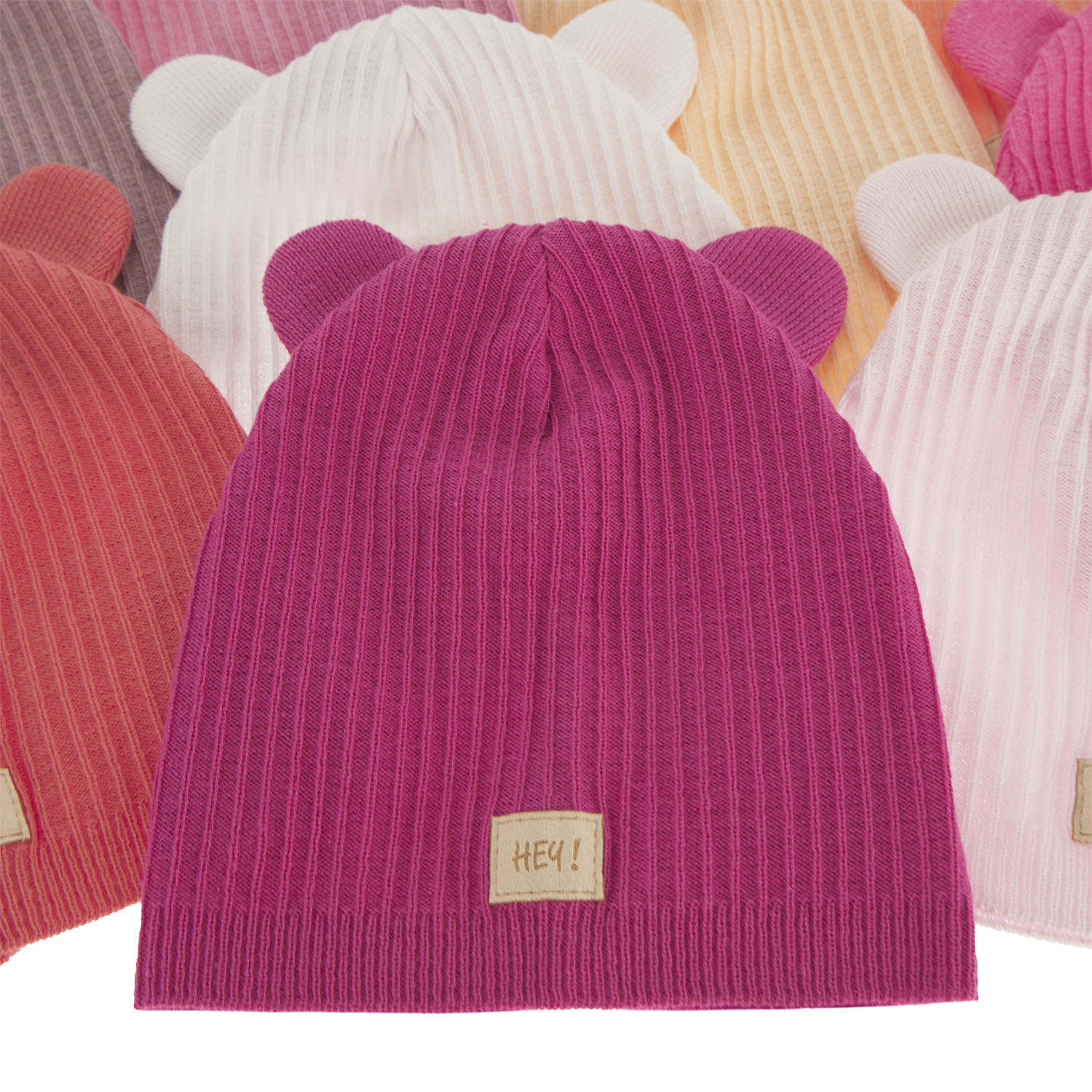 Meisjes herfst/lente muts, puuvillalla, roze, Clarisa