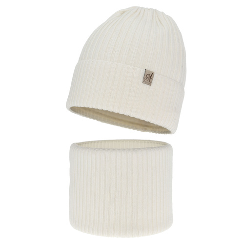 Meisjes winter set, wit, 100% Merino Wol, Patricia