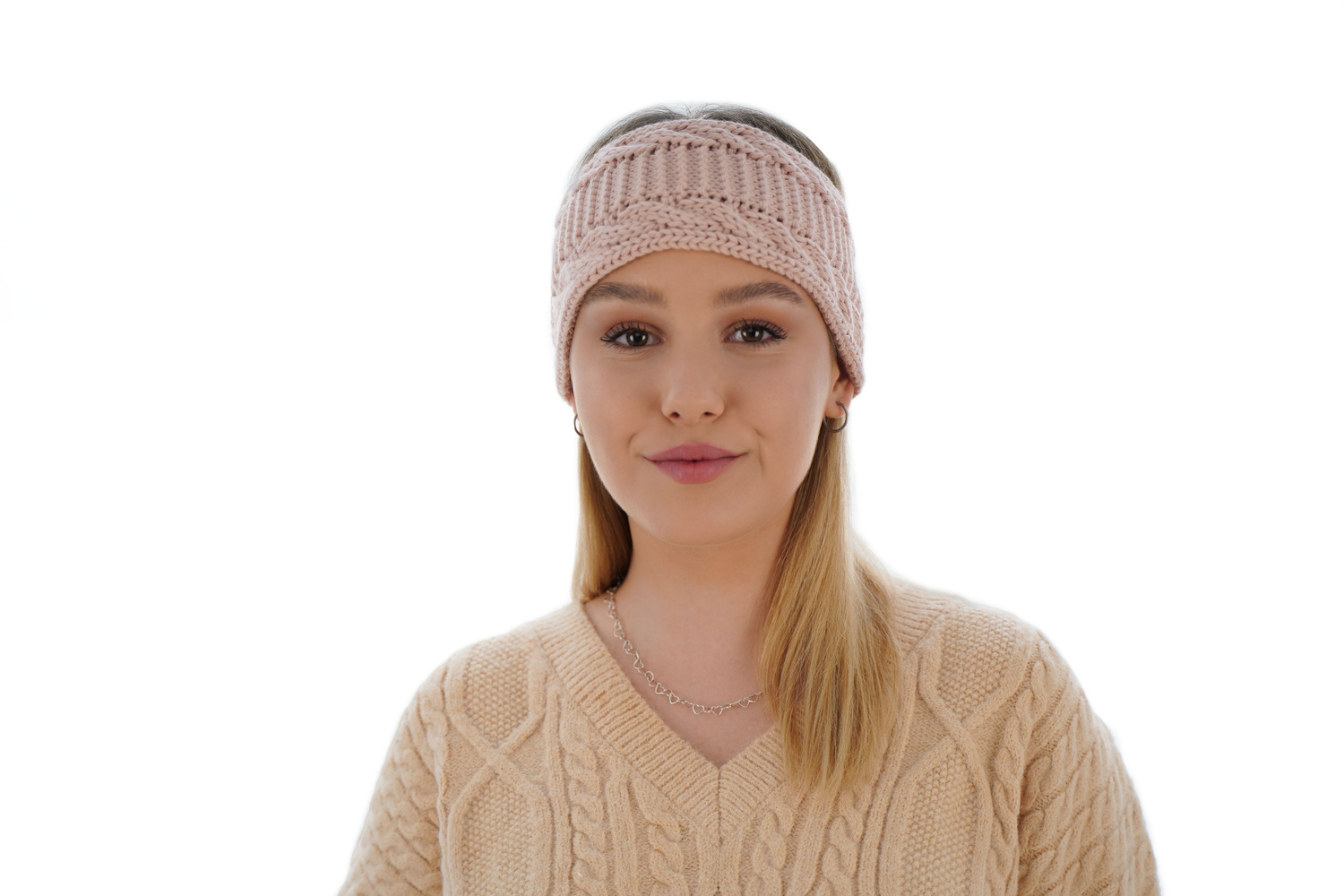 Dames winter hoofdband, creme, Bera