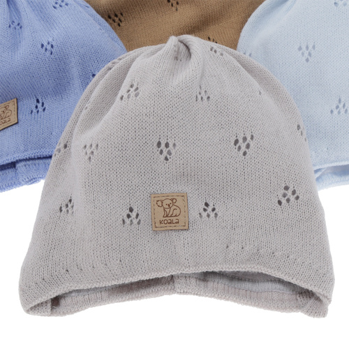 Poikien syys/kevät pipo, beige, nauhoilla, Slate