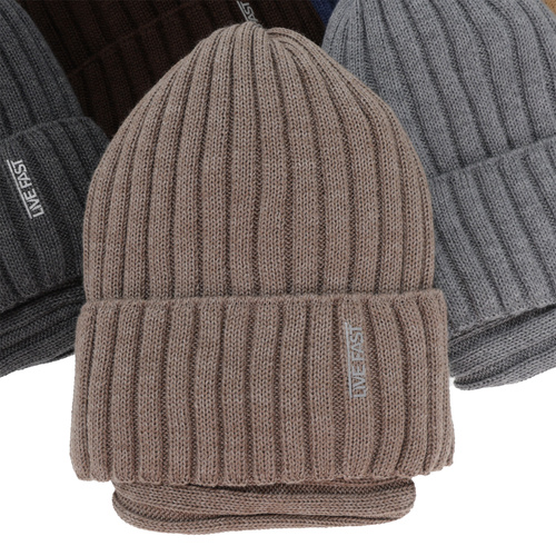 Poikien talvisetti: pipo ja putkihuivi, talvi, sininen, merinovillalla, fleecevuorilla, Banasko