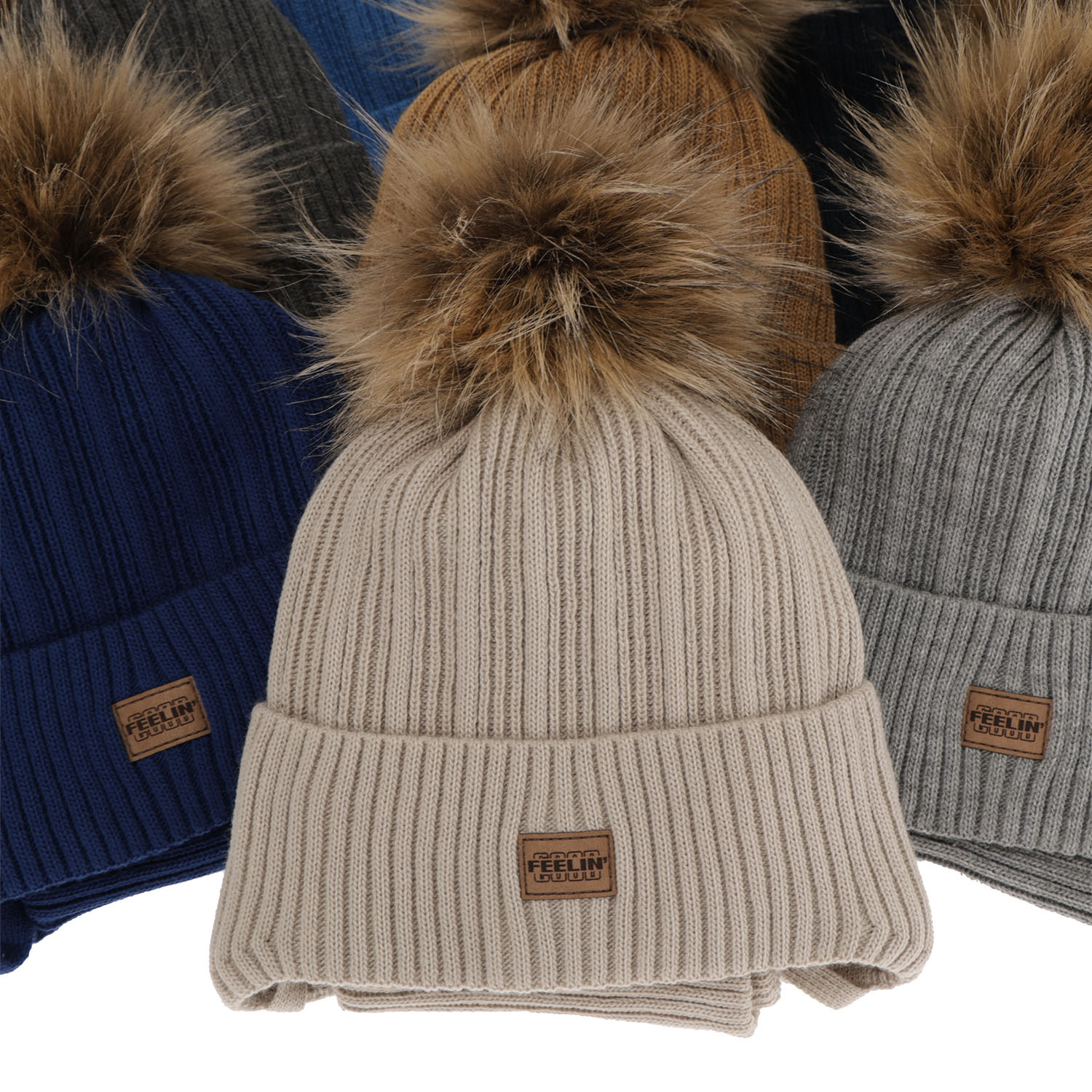 Jongens winter set, groen, met garen pompon, met bindkoorden, Eger