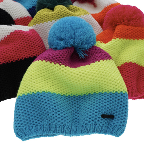 Meisjes wintermuts, blauw, met garen pompon, Naruto
