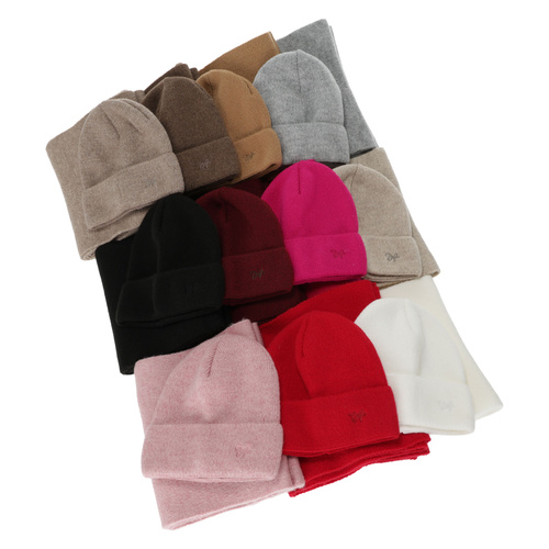 Naisten talvisetti: pipo ja huivi, punainen, Rava