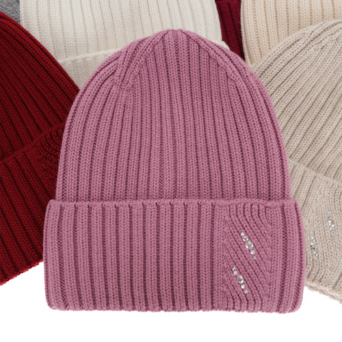 Dames wintermuts, szary, 100% Merino Wol, Ariga