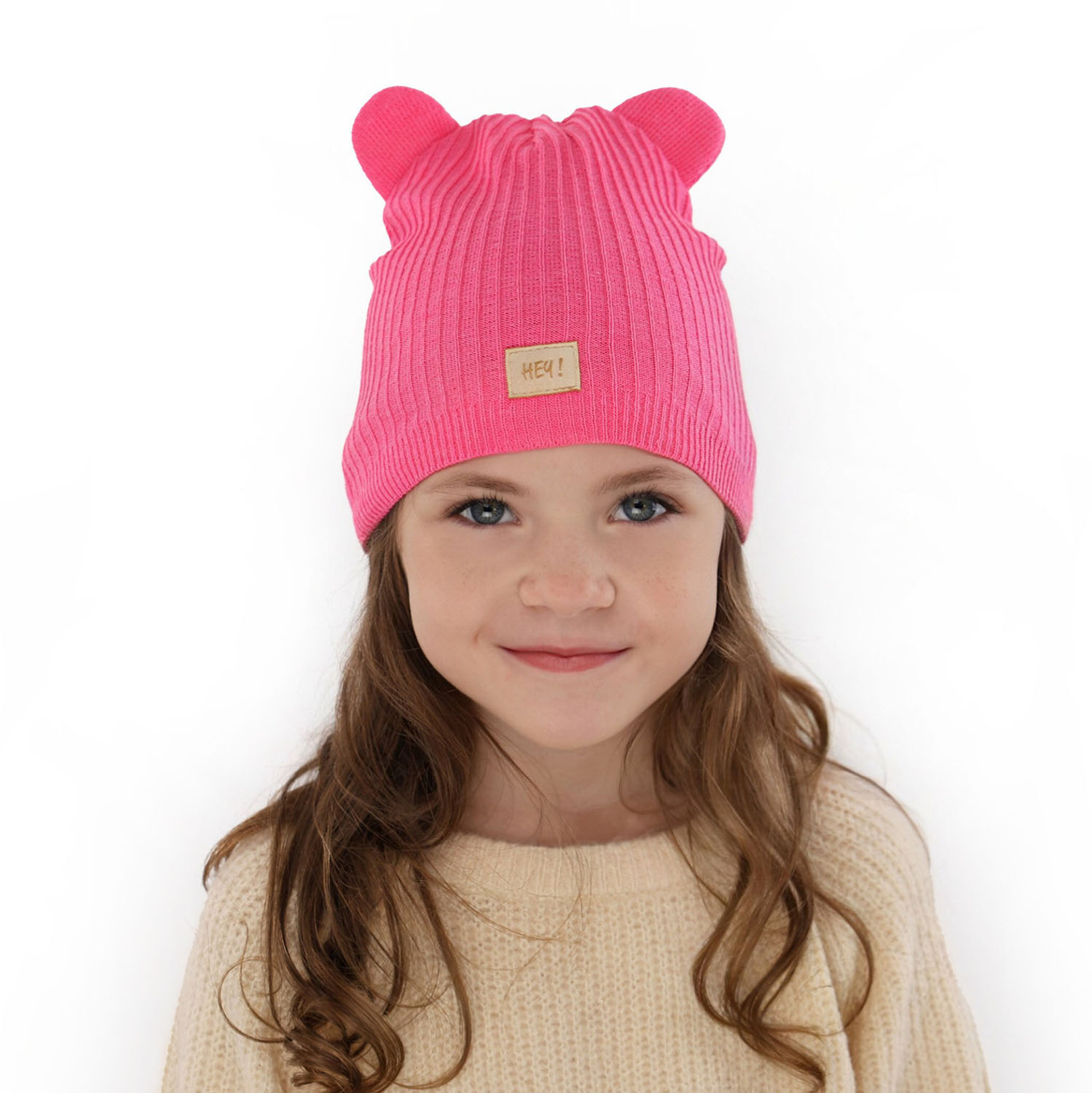 Meisjes herfst/lente muts, puuvillalla, paars, Clarisa