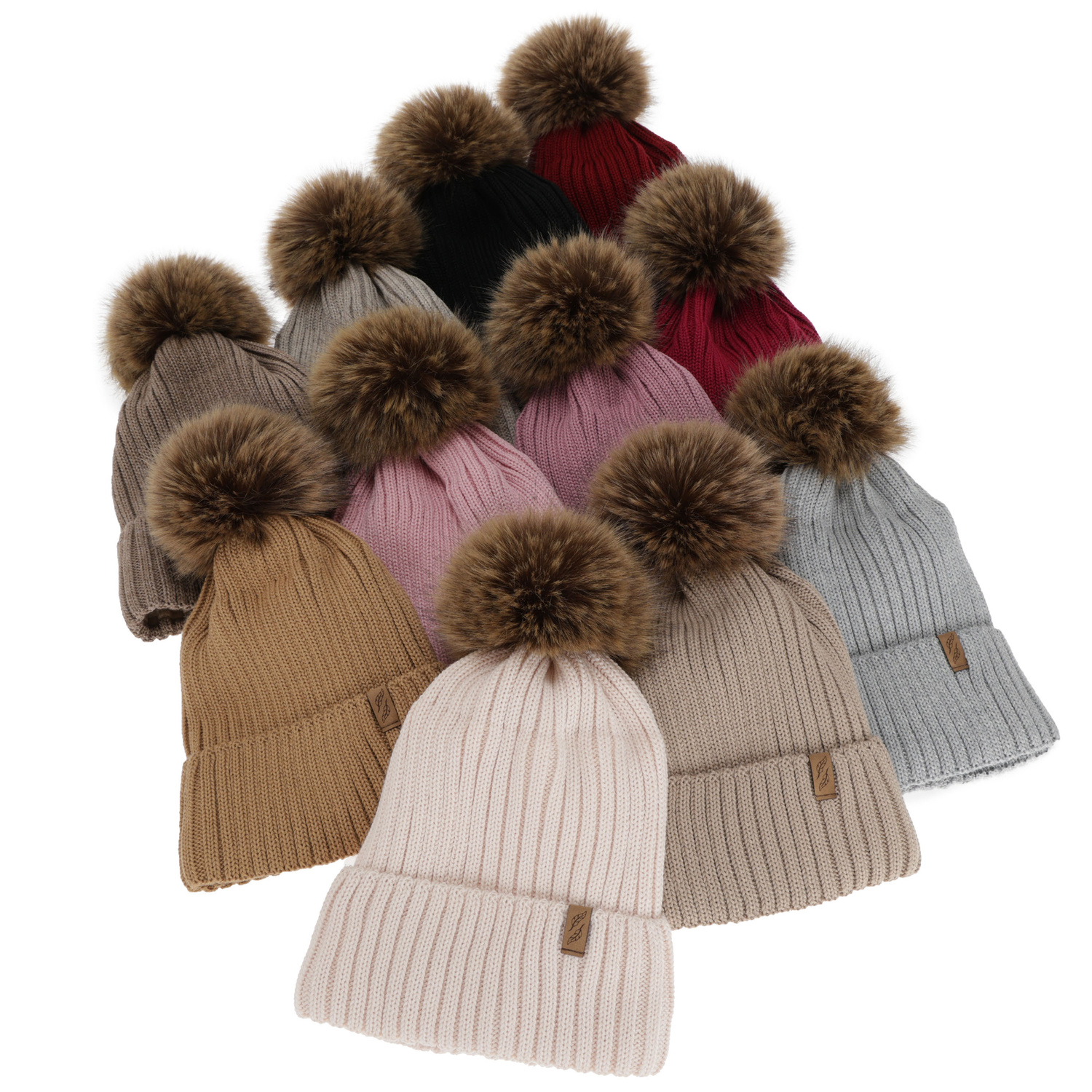 Naisten talvipipo, violetti, merinovillalla, Zamira