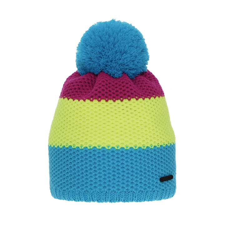 Meisjes wintermuts, blauw, met garen pompon, Naruto