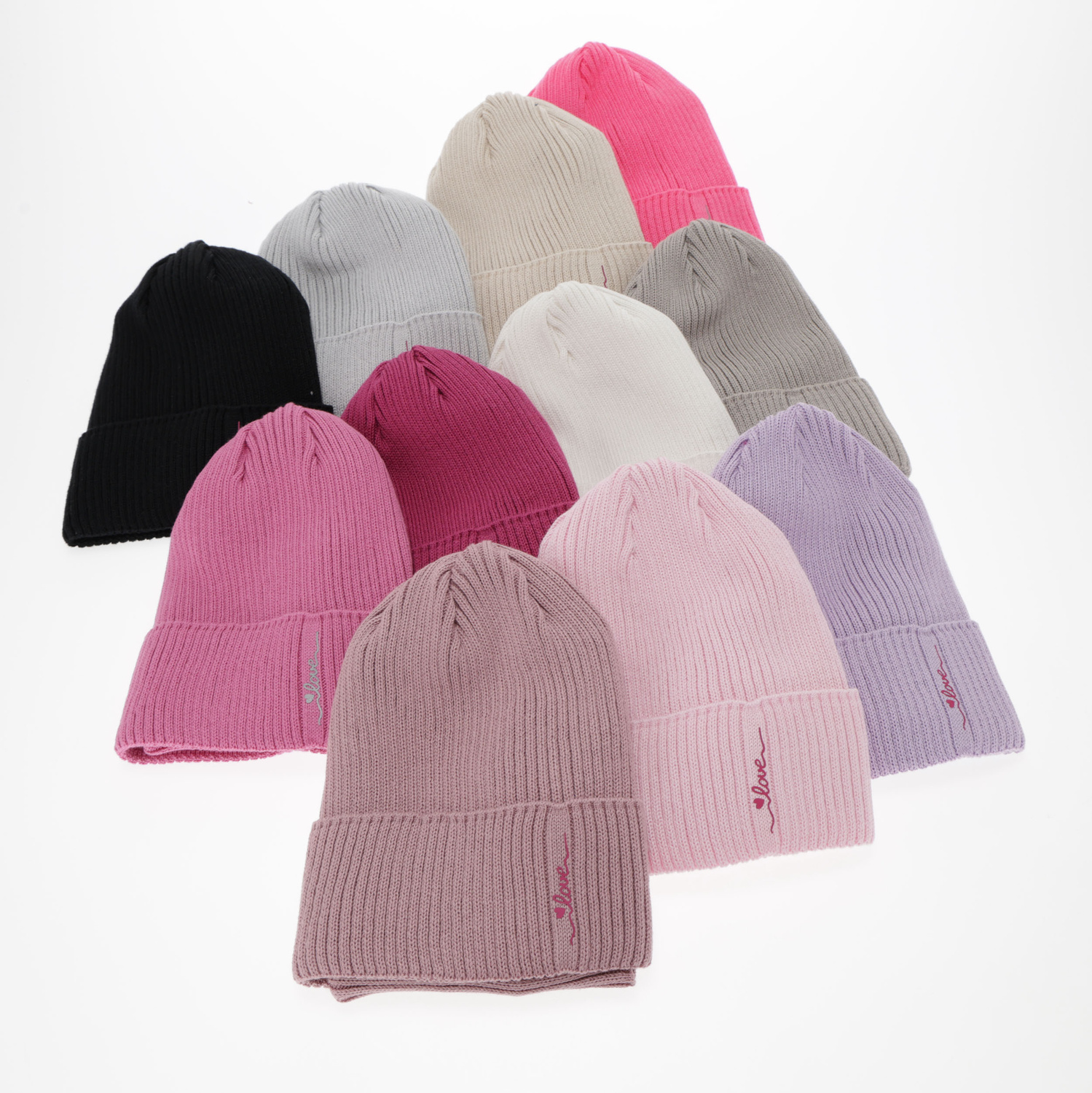 Meisjes herfst/lente set muts en buissjaal, , puuvillalla, vaaleanpunainen, Elvara