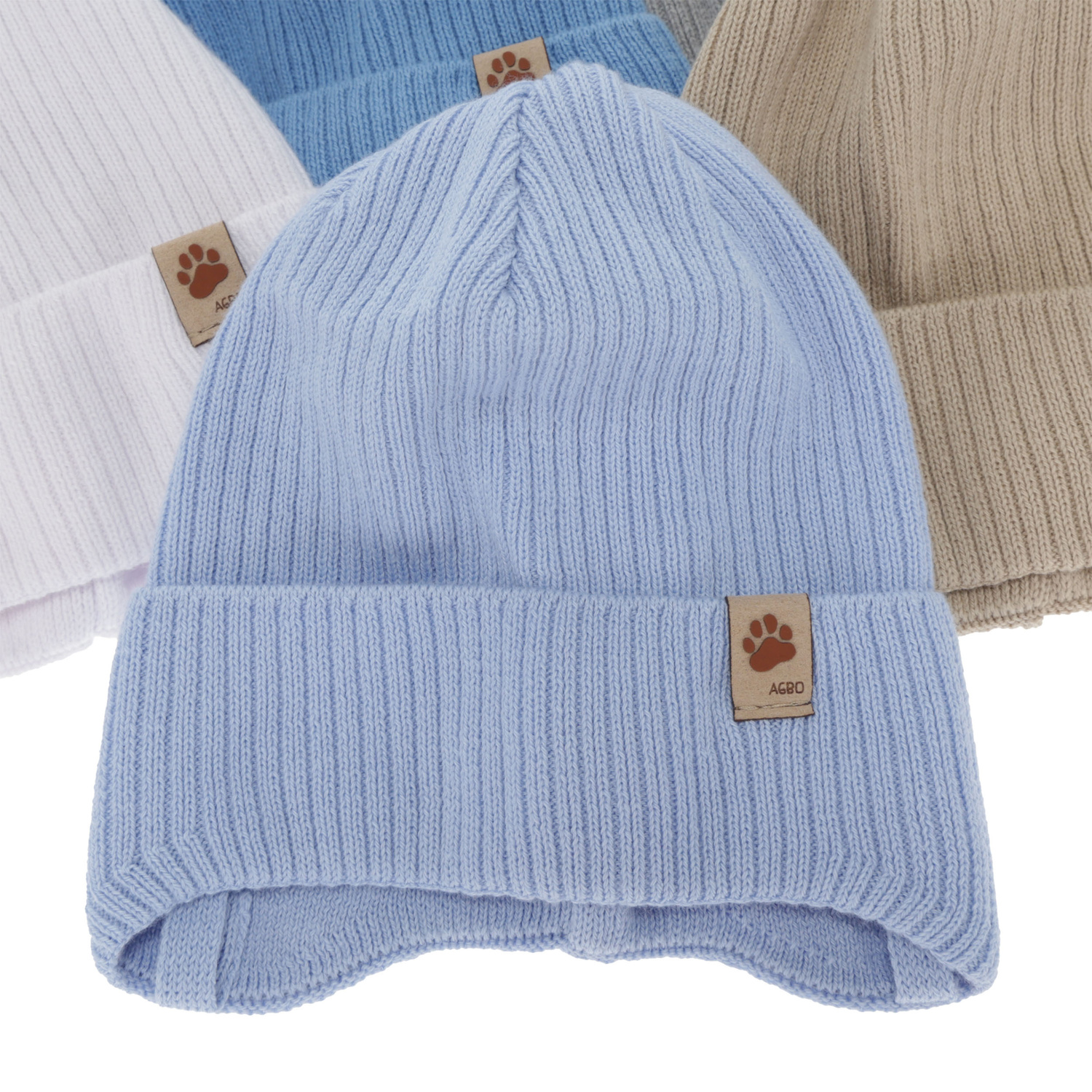 Poikien syys/kevät pipo, tummanbeige, nauhoilla, 100% puuvilla, Elmar