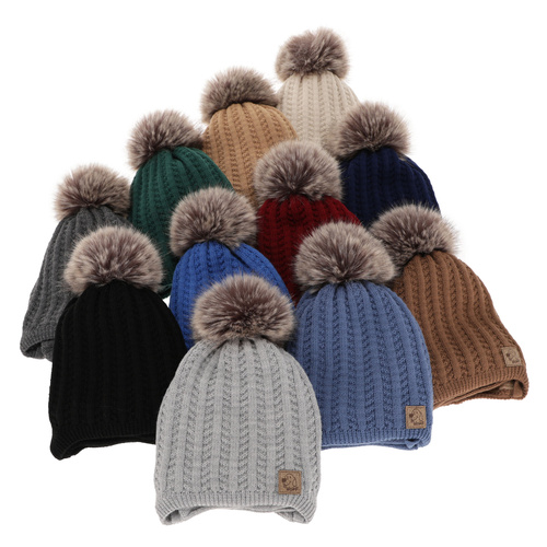 Jongens winter set, blauw, met garen pompon, Endo