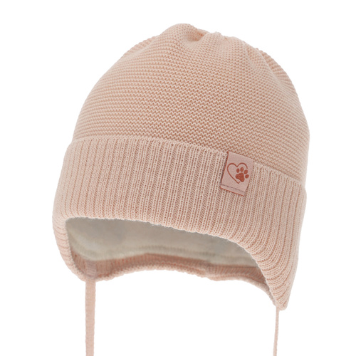 Meisjes wintermuts, morelowa, met bindkoorden, met merinowol, Dari