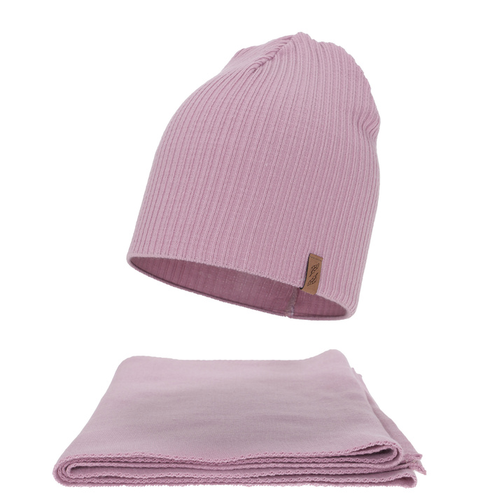 Naisten talvisetti: pipo ja huivi, fioletowy, Fena