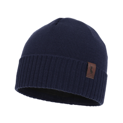 Heren wintermuts, blauw, met merinowol, Hogan