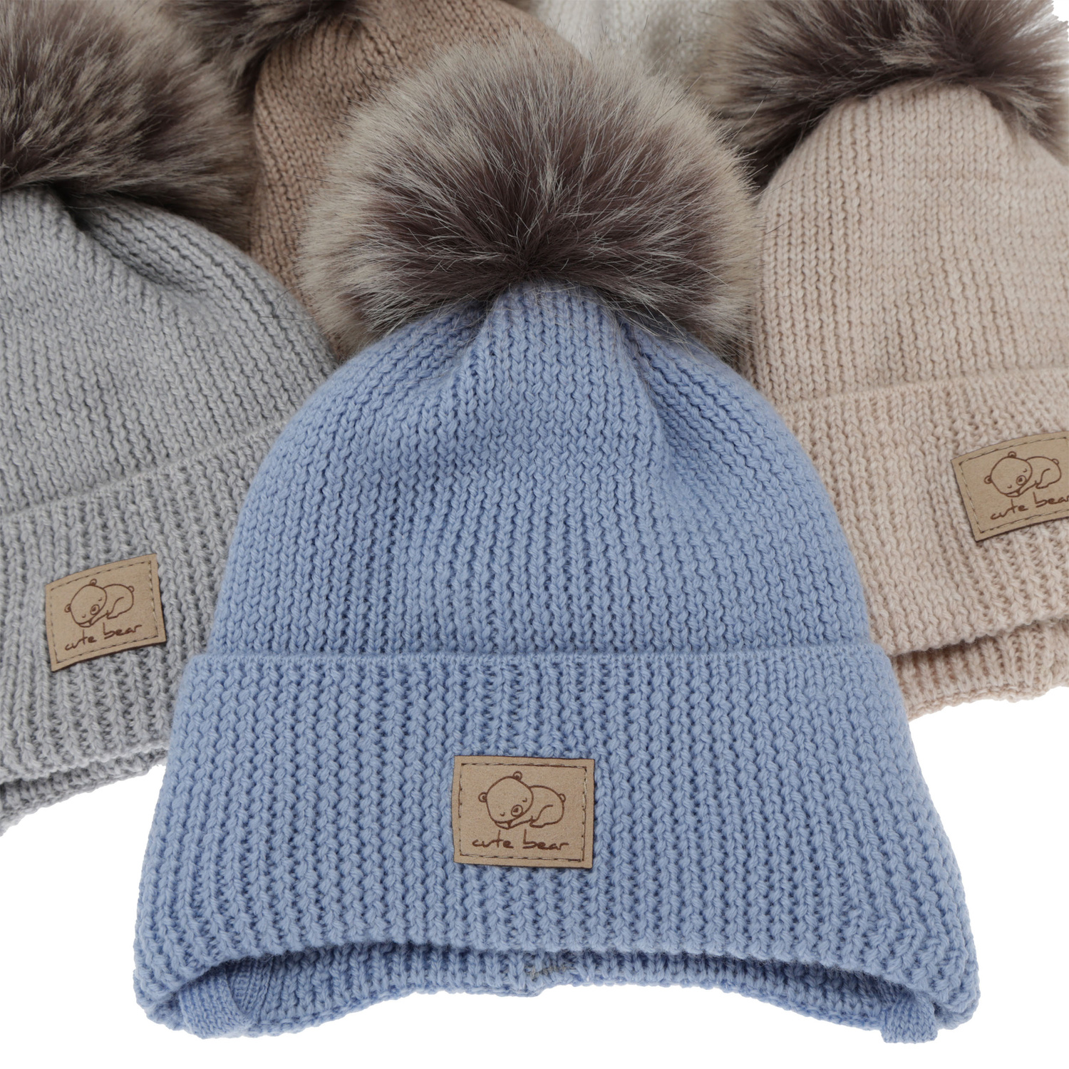 Poikien talvipipo, valkoinen, nauhoilla, 100% Merinovilla, Jergen