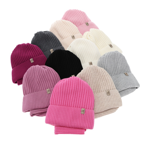 Meisjes winter set, zwart, 100% Merino Wol, Patricia