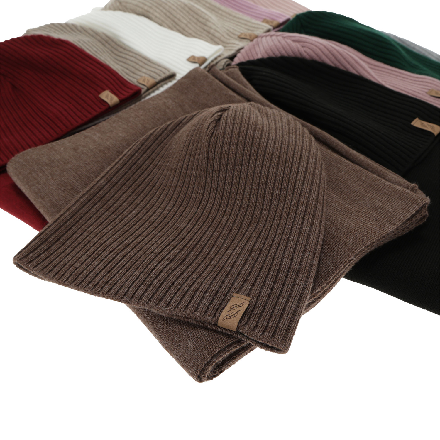 Naisten talvisetti: pipo ja huivi, beżowy, Fena