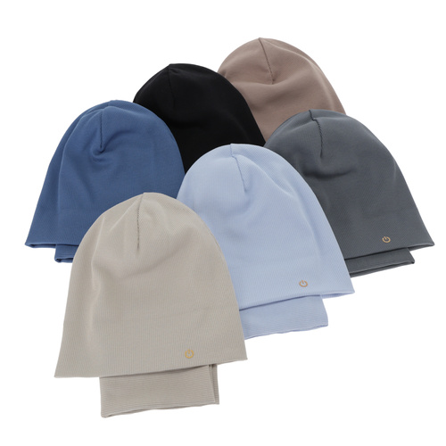 Poikien syys/kevät setti: pipo ja putkihuivi, puuvillaa, harmaa, Desider