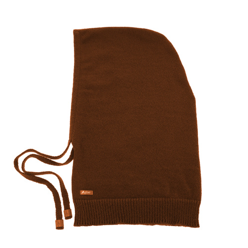 Naisten talvibalaclava, ruskea, merinovilla, Elizabeth