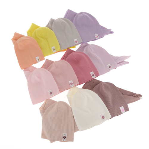 Meisjes herfst/lente set muts en buissjaal, roze, Blanche