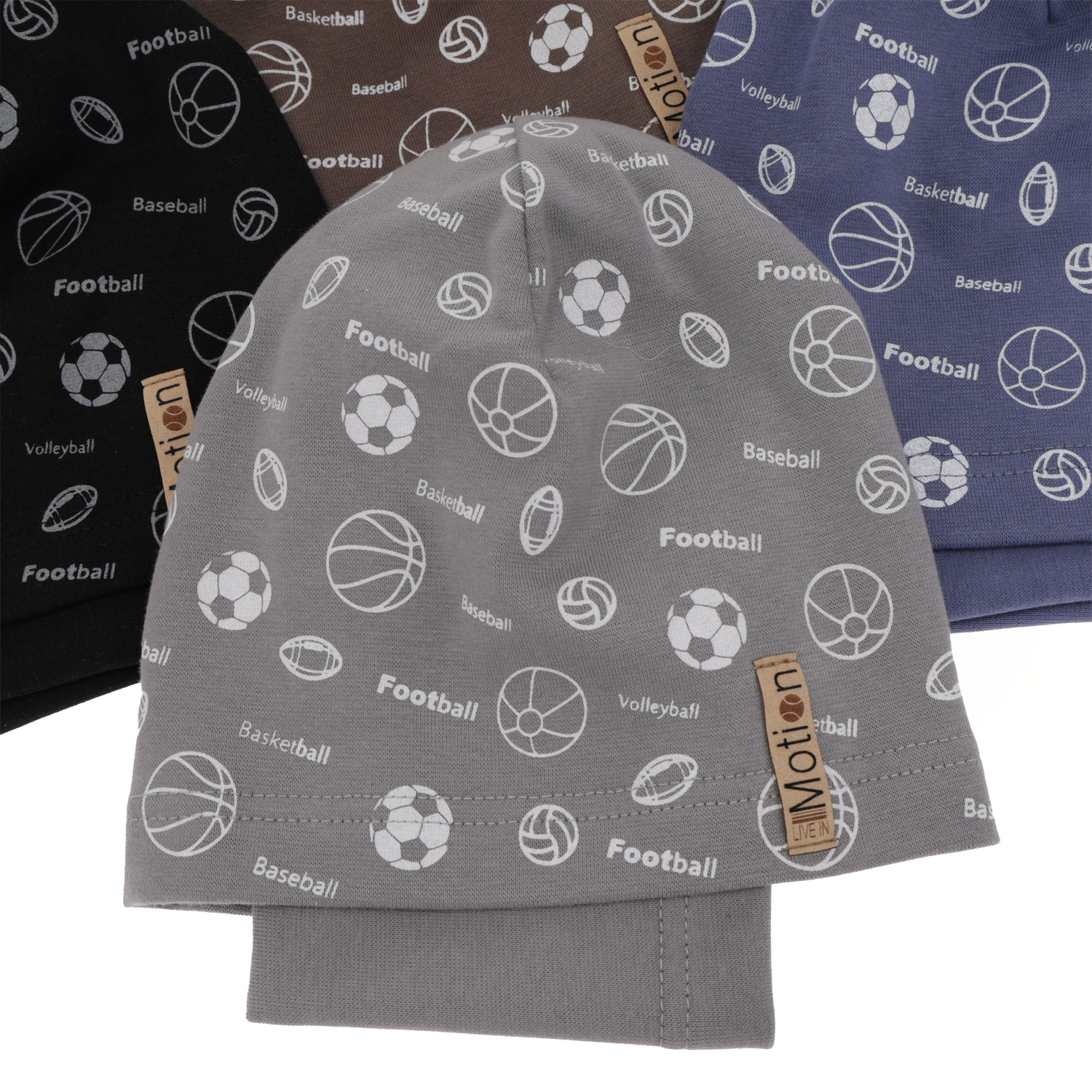 Jongens herfst/lente set muts en buissjaal, grijs, gevoerd met katoen, Paolo