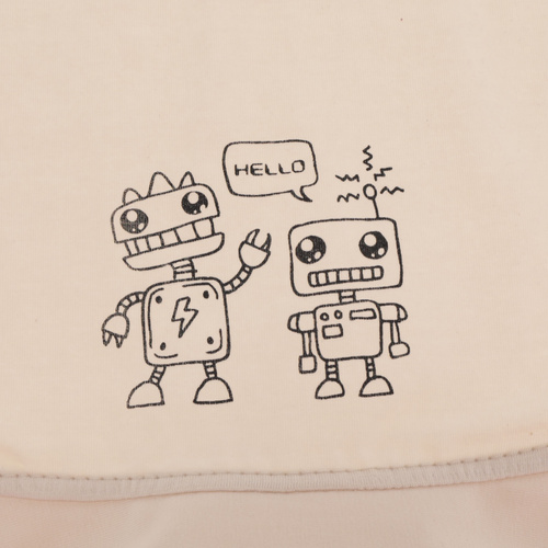 Jongens katoenen hoofddoek met klep, blauw, Robik