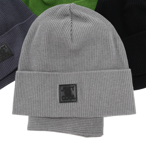 Poikien syys/kevät setti: pipo ja putkihuivi, puuvillalla, harmaa, Jonas