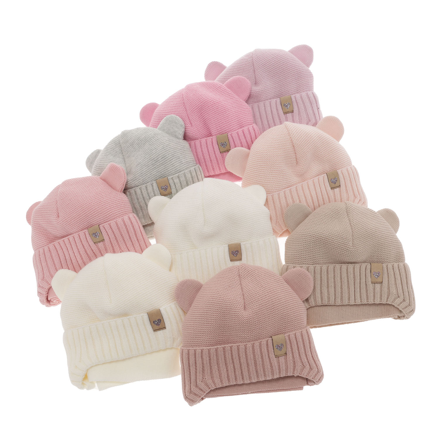 Meisjes winter set muts en sjaal, kremowy, Alice