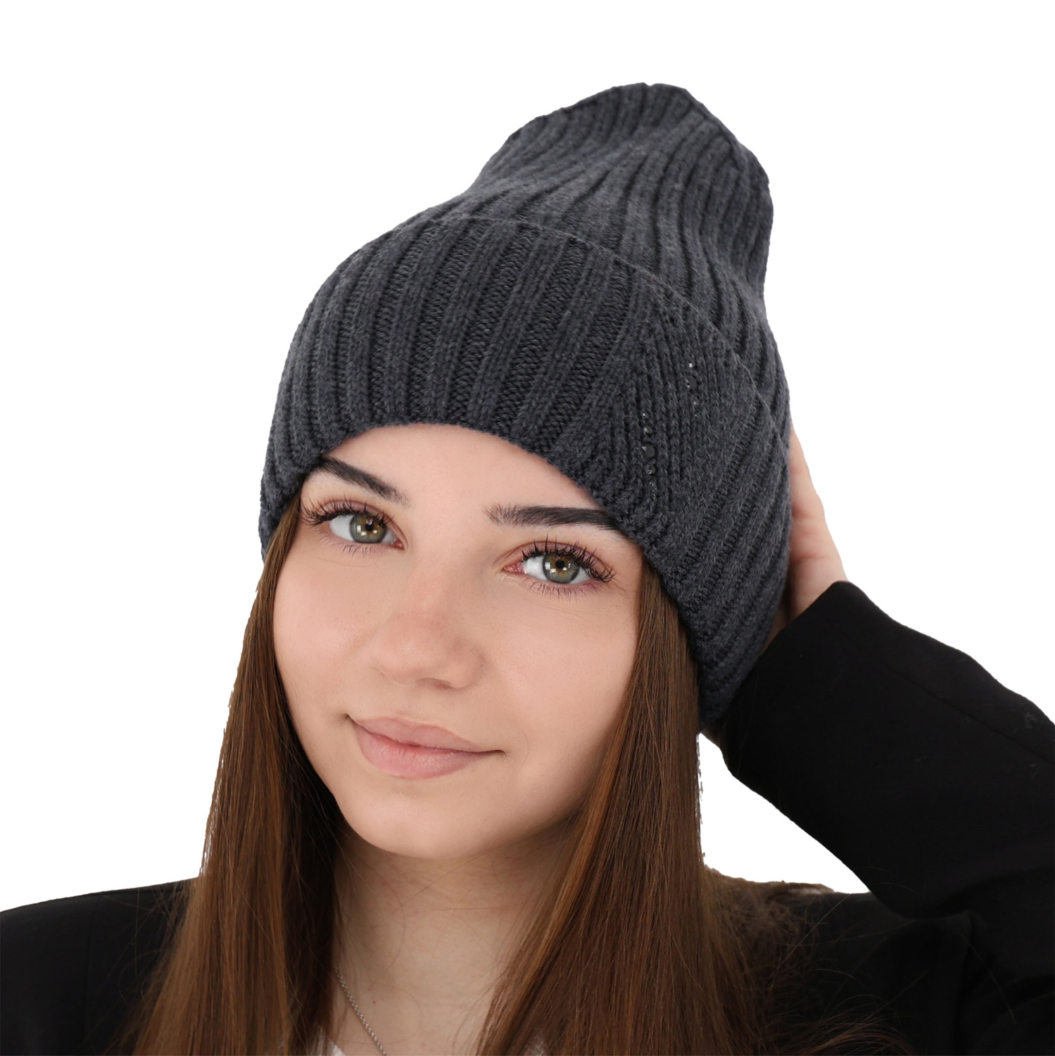 Dames wintermuts, roze, 100% Merino Wol, Ariga