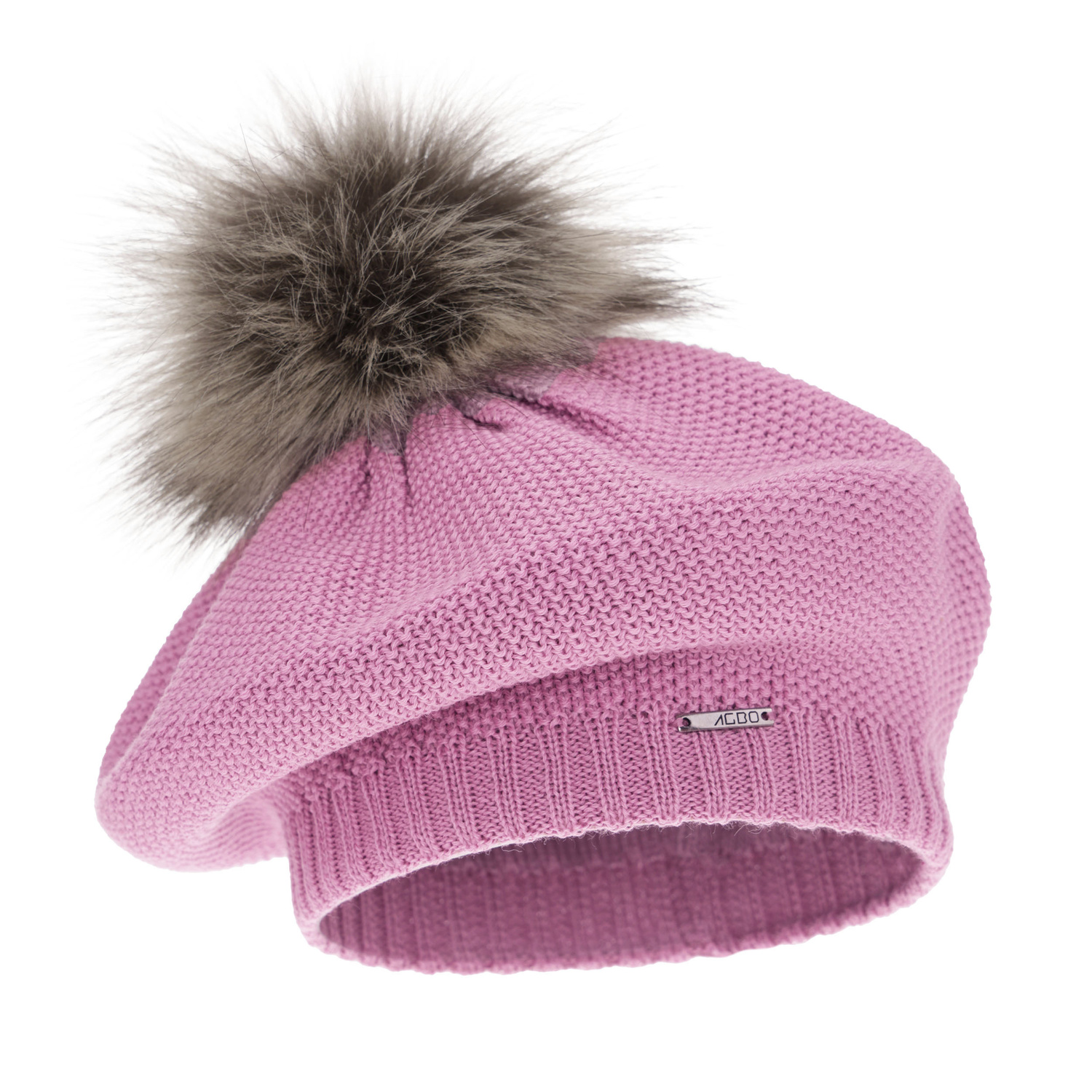 Dames wintermuts, paars, met merinowol, Bonnie