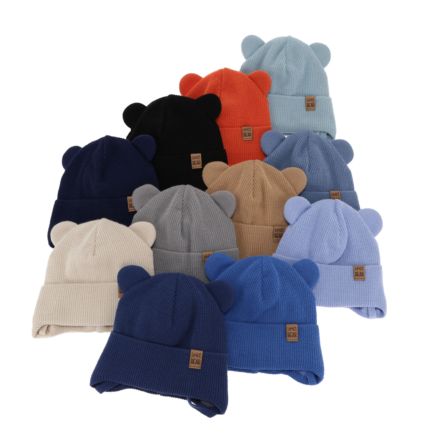 Jongens herfst/lente muts, zwart, met bindkoorden, Nikifor