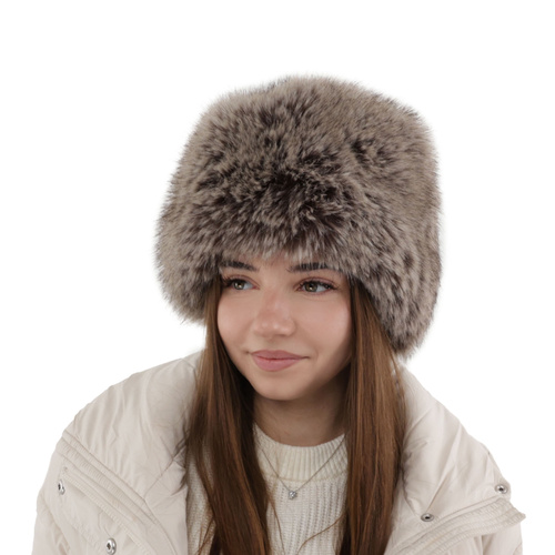 Dames wintermuts, beige, gevoerd met wolvacht, Holly